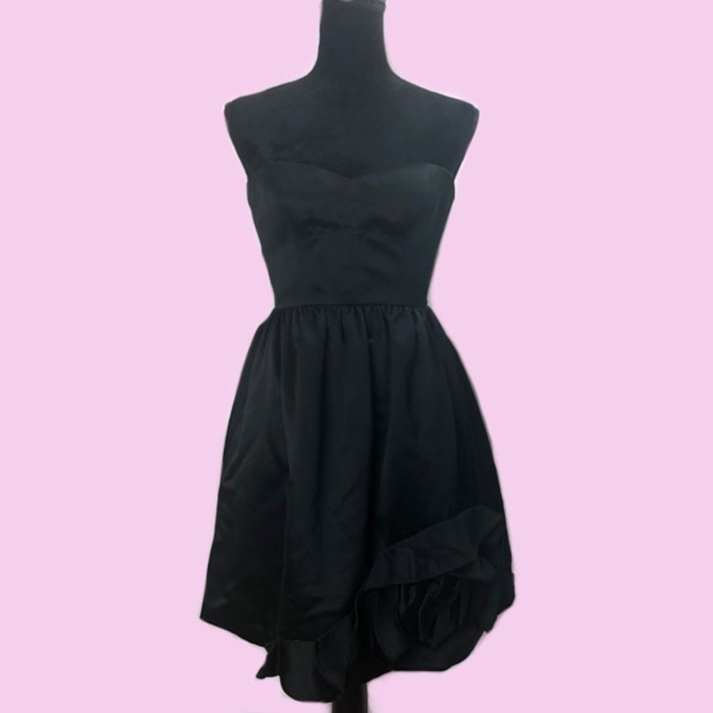 REBECCA TAYLOR Strapless Black Cocktail Dress - Picture 1 of 6